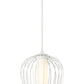 Z-Lite Savanti 12" 1-Light Tundra White Steel and White Opal Glass Shade Pendant Light