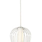 Z-Lite Savanti 12" 1-Light Tundra White Steel and White Opal Glass Shade Pendant Light