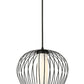 Z-Lite Savanti 18" 1-Light Matte Black Steel and White Opal Glass Shade Pendant Light
