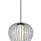 Z-Lite Savanti 18" 1-Light Matte Black Steel and White Opal Glass Shade Pendant Light