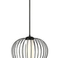 Z-Lite Savanti 18" 1-Light Matte Black Steel and White Opal Glass Shade Pendant Light