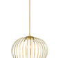 Z-Lite Savanti 18" 1-Light Modern Gold Steel and White Opal Glass Shade Pendant Light