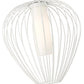 Z-Lite Savanti 18" 1-Light Tundra White Steel and White Opal Glass Shade Pendant Light
