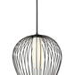 Z-Lite Savanti 22" 1-Light Matte Black Steel and White Opal Glass Shade Pendant Light