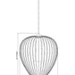 Z-Lite Savanti 22" 1-Light Matte Black Steel and White Opal Glass Shade Pendant Light
