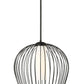 Z-Lite Savanti 22" 1-Light Matte Black Steel and White Opal Glass Shade Pendant Light
