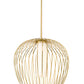 Z-Lite Savanti 22" 1-Light Modern Gold Steel and White Opal Glass Shade Pendant Light