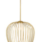 Z-Lite Savanti 22" 1-Light Modern Gold Steel and White Opal Glass Shade Pendant Light