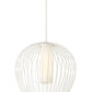 Z-Lite Savanti 22" 1-Light Tundra White Steel and White Opal Glass Shade Pendant Light