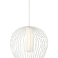 Z-Lite Savanti 22" 1-Light Tundra White Steel and White Opal Glass Shade Pendant Light