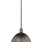 Z-Lite Sawyer 13" 1-Light Bronze Iron Pendant Light