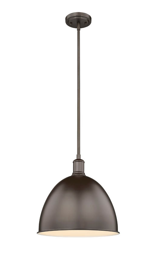 Z-Lite Sawyer 13" 1-Light Bronze Iron Pendant Light