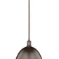 Z-Lite Sawyer 13" 1-Light Bronze Iron Pendant Light