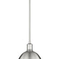 Z-Lite Sawyer 13" 1-Light Brushed Nickel Iron Pendant Light