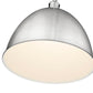 Z-Lite Sawyer 13" 1-Light Brushed Nickel Iron Pendant Light