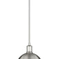 Z-Lite Sawyer 13" 1-Light Brushed Nickel Iron Pendant Light