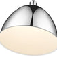 Z-Lite Sawyer 13" 1-Light Chrome Iron Pendant Light