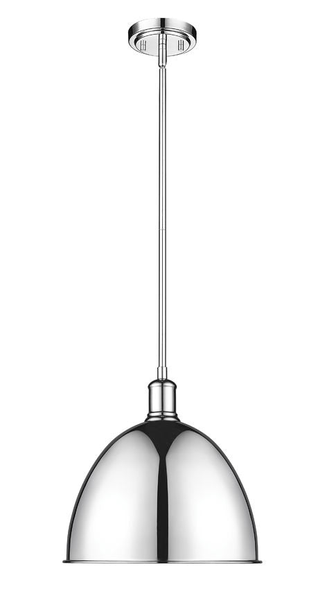 Z-Lite Sawyer 13" 1-Light Chrome Iron Pendant Light