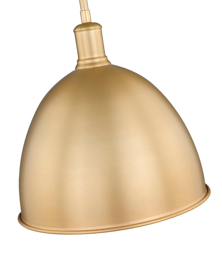 Z-Lite Sawyer 13" 1-Light Classic Brass Iron Pendant Light