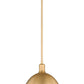 Z-Lite Sawyer 13" 1-Light Classic Brass Iron Pendant Light