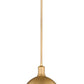 Z-Lite Sawyer 13" 1-Light Classic Brass Iron Pendant Light