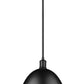 Z-Lite Sawyer 13" 1-Light Matte Black Iron Pendant Light