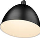 Z-Lite Sawyer 13" 1-Light Matte Black Iron Pendant Light