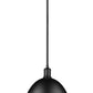 Z-Lite Sawyer 13" 1-Light Matte Black Iron Pendant Light