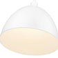 Z-Lite Sawyer 13" 1-Light Satin White Iron Pendant Light