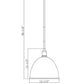 Z-Lite Sawyer 13" 1-Light Satin White Iron Pendant Light