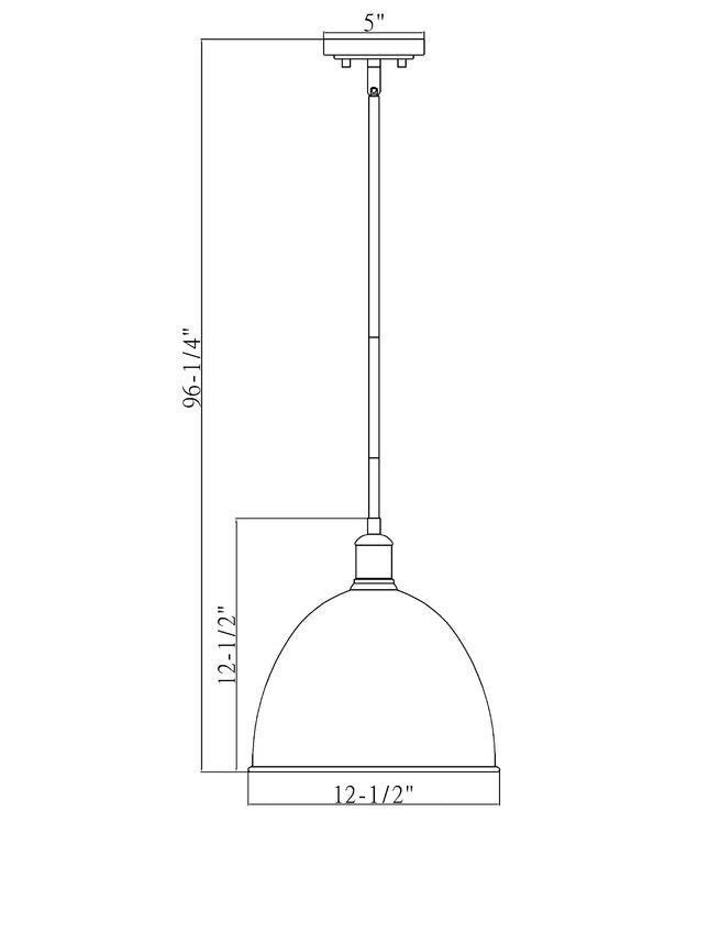 Z-Lite Sawyer 13" 1-Light Satin White Iron Pendant Light