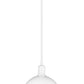 Z-Lite Sawyer 13" 1-Light Satin White Iron Pendant Light