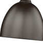 Z-Lite Sawyer 9" 1-Light Bronze Iron Pendant Light