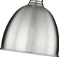 Z-Lite Sawyer 9" 1-Light Brushed Nickel Iron Pendant Light