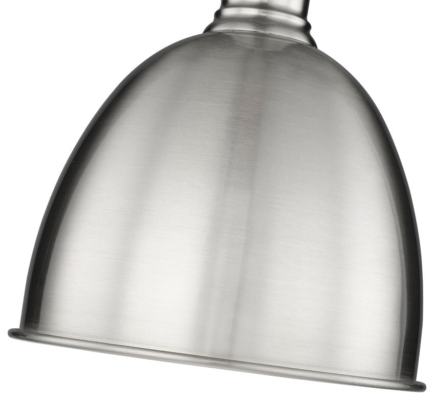 Z-Lite Sawyer 9" 1-Light Brushed Nickel Iron Pendant Light