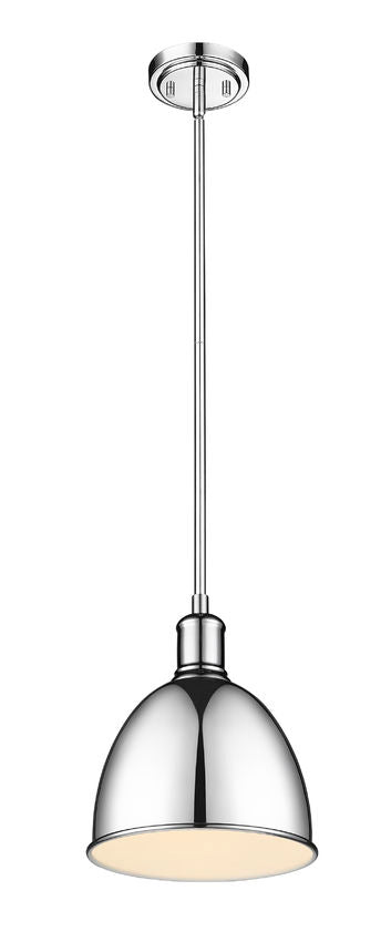 Z-Lite Sawyer 9" 1-Light Chrome Iron Pendant Light