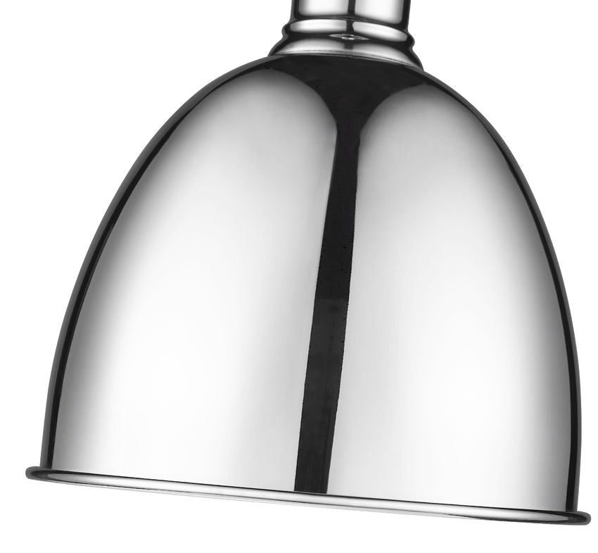 Z-Lite Sawyer 9" 1-Light Chrome Iron Pendant Light