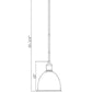 Z-Lite Sawyer 9" 1-Light Chrome Iron Pendant Light