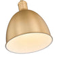 Z-Lite Sawyer 9" 1-Light Classic Brass Iron Pendant Light