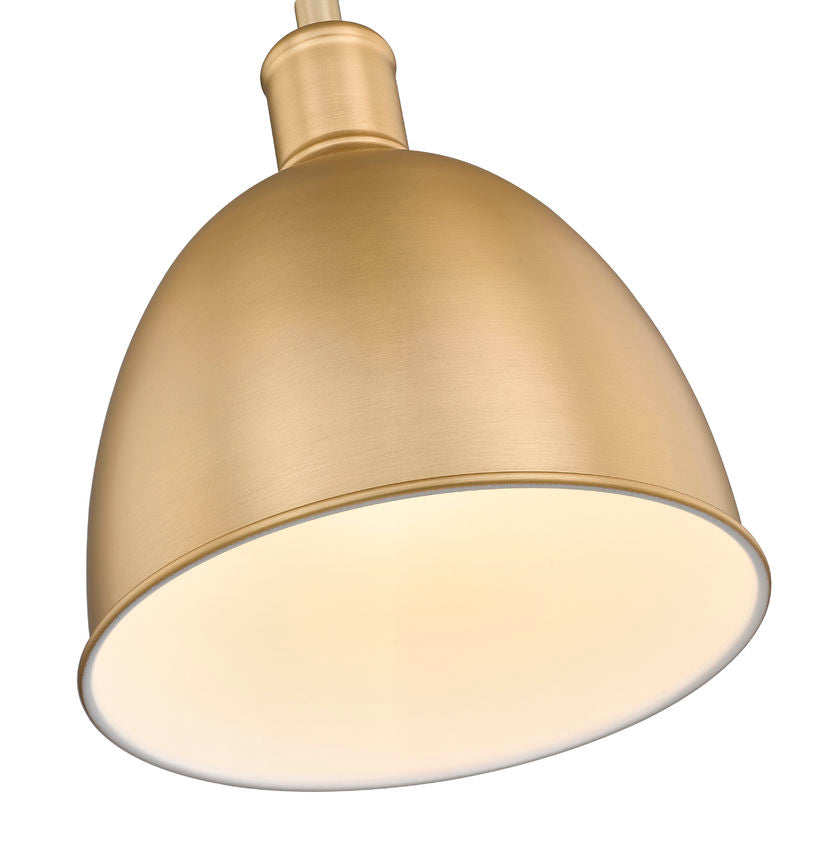 Z-Lite Sawyer 9" 1-Light Classic Brass Iron Pendant Light