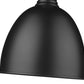 Z-Lite Sawyer 9" 1-Light Matte Black Iron Pendant Light