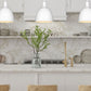 Z-Lite Sawyer 9" 1-Light Satin White Iron Pendant Light