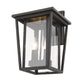 Z-Lite Seoul 10" 2-Light Oil Rubbed Bronze Outdoor Wall Sconce With Clear Glass Shade