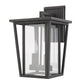Z-Lite Seoul 10" 2-Light Oil Rubbed Bronze Outdoor Wall Sconce With Clear Glass Shade