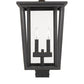 Z-Lite Seoul 11" W x 18" H 2-Light Oil Rubbed Bronze Outdoor Post Mount Fixture With Clear Glass Shade