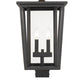Z-Lite Seoul 11" W x 18" H 2-Light Oil Rubbed Bronze Outdoor Post Mount Fixture With Clear Glass Shade