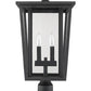 Z-Lite Seoul 11" W x 20" H 2-Light Black Outdoor Post Mount Fixture With Clear Glass Shade