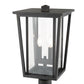 Z-Lite Seoul 11" W x 20" H 2-Light Oil Rubbed Bronze Outdoor Post Mount Fixture With Clear Glass Shade