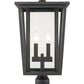 Z-Lite Seoul 11" W x 20" H 2-Light Oil Rubbed Bronze Outdoor Post Mount Fixture With Clear Glass Shade