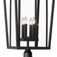Z-Lite Seoul 18" W x 113" H 4-Light Black Aluminum Frame Clear Glass Shade Outdoor Post Mounted Fixture